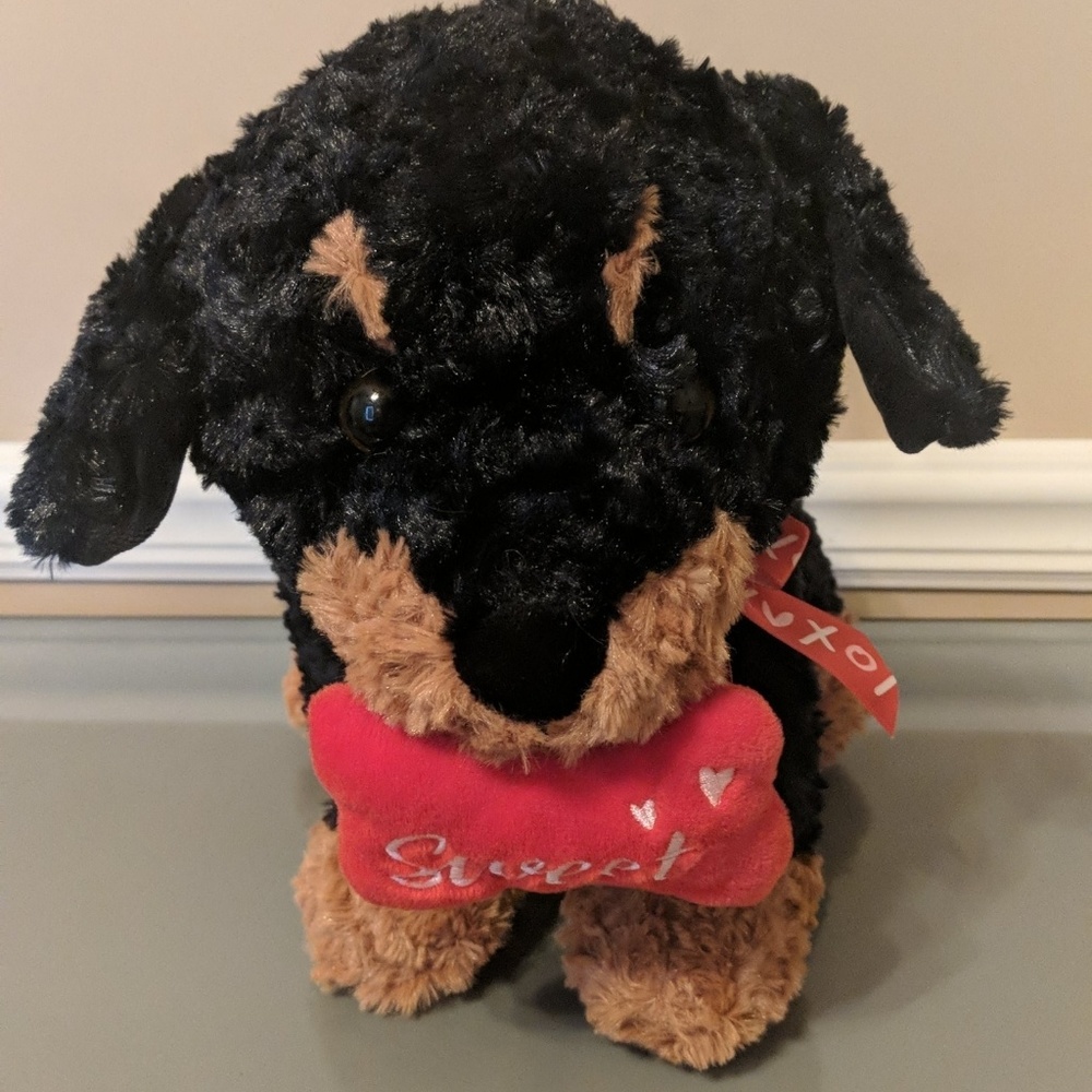 "Sweet" Valentine's Day Stuffed Dog